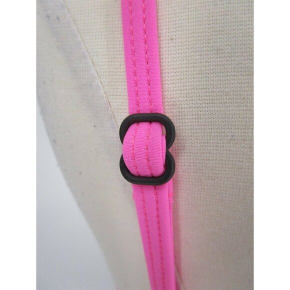 Leith Adjustable Strap Triangle Swimsuit Top Black Pink Multi Floral Medium M - Picture 8 of 12